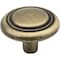 Elements 1-1/4" Diameter Brushed Antique Brass Kingsport Cabinet Mushroom Knob 202AB - alternate 1